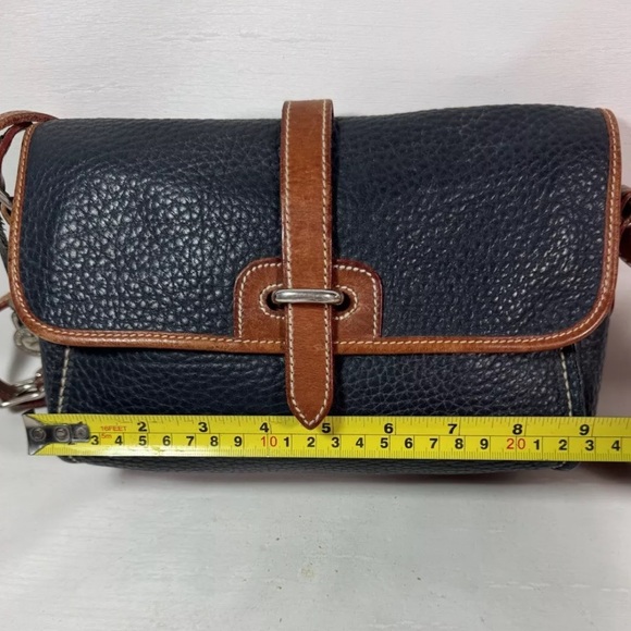Vintage*X194*Dooney & Bourke East West Flap Bag & Wallet set-Nickel Navy EUC - Picture 16 of 16